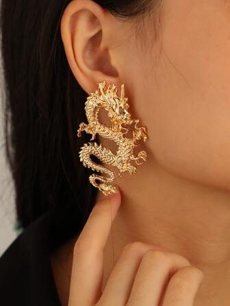 Dellgoo 中國龍設計耳釘