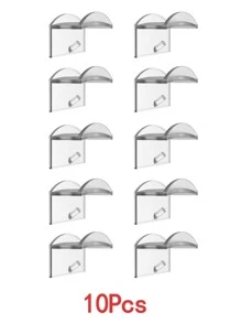 10 件粘性壁挂帽钩，简约帽架设计，无需钻孔，牢固固定，性别揭晓派对，生日、婚礼、派对的完美之选，送给同事、朋友和家人的完美礼物，返校季 - 無色 - 查看 5