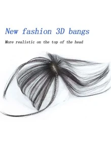 Tóc Ngắn Thẳng Tổng Hợp Với Tóc Mai - Màu Khaki - Xem 3