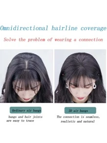 Tóc Ngắn Thẳng Tổng Hợp Với Tóc Mai - Màu Khaki - Xem 4