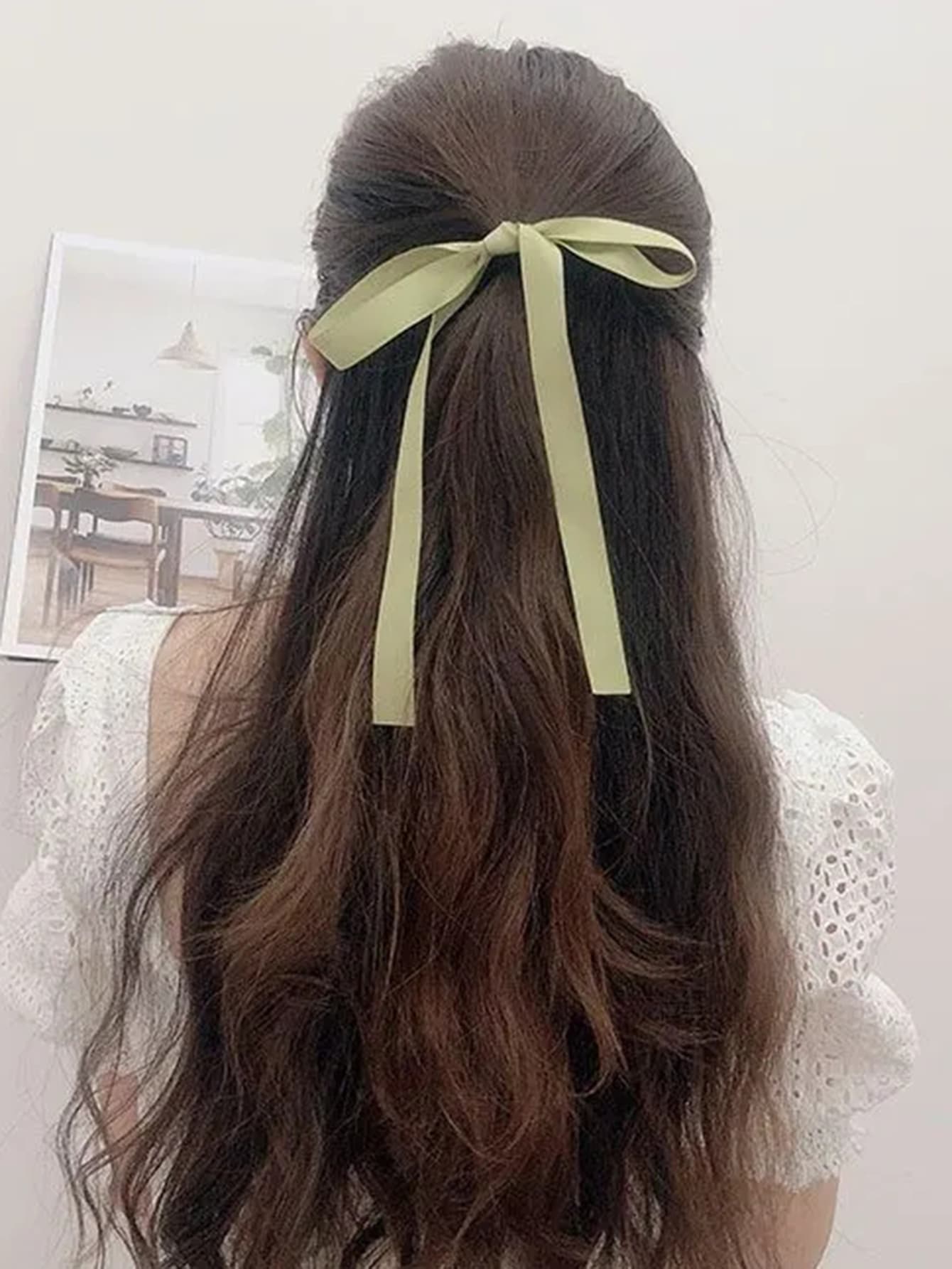 Bow Decor Hair Tie - Green - View 1