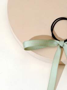 Bow Decor Hair Tie - Green - View 3