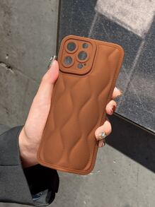 Quilted Phone Case - Brown - View 3