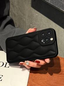 Funda acolchada para teléfono compatible con iPhone 11, iPhone 13, iPhone 14 Pro Max - Negro - Ver 2