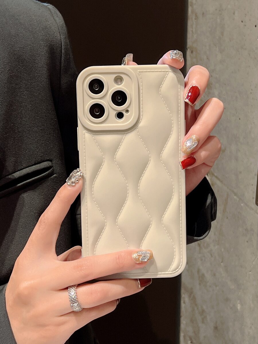 Geometric Pattern Phone Case Compatible With IPhone 11,IPhone 13,IPhone 14 Pro Max - Beige - View 1