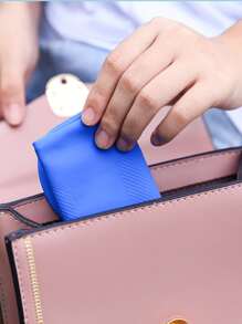 1pair Plain Rain Shoes Cover Insulation,Galentines,Puppy,Carnival,Party Decorations,Spring Summer Picks,Brides Maid Gifts,Room,Bedroom Decor,Beach,Travel,For Men,For Women,Vacation,Cute Stuff - Blue - View 5