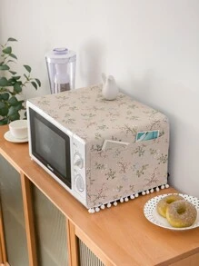 Flower Print Microwave Oven Cover,Bag,Organizer,Storage