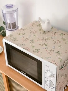 Flower Print Microwave Oven Cover,Bag,Organizer,Storage