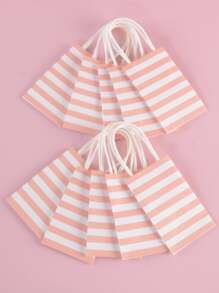 10入組條紋圖案禮品袋 - 彩色 - 查看 2