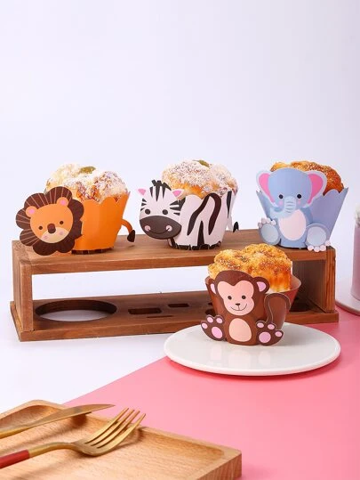 12入組卡通圖案蛋糕