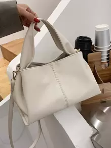 Bolso de mano con pliegues de estilo occidental, bolso de hombro cruzado
