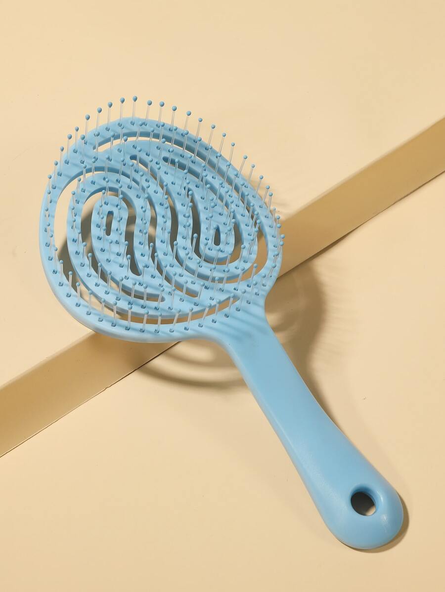 1 Lược Chải Tóc Rỗng Dễ Thương/Lược Chải Tóc Có Lỗ Thông Hơi Chống Xoăn Tóc Cho Tất Cả Các Loại - Màu xanh lam - Xem 1