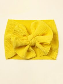 Baby Bow Decor Hair Band - Yellow - View 1