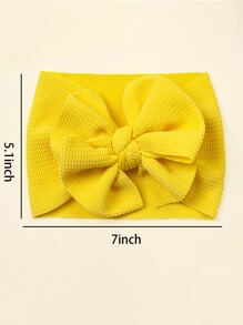 Baby Bow Decor Hair Band - Yellow - View 3