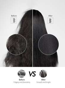 快速加熱和防燙傷直髮器梳子 - 黑色 - 查看 3