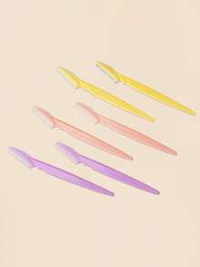 眉毛剃须刀，6 件吸盘包装多功能去角质工具，用于修剪和剃须美容眉毛剃须刀和塑形工具，适合女士和男士，配有精密盒子，3 种颜色可供选择。,化妆,便宜,房间装饰,梳妆台,旅行,卧室,化妆配件,眉毛剃须刀 - 彩色 - 查看 5