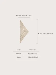 Lace Crochet Scarf - Beige - View 3