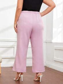 Pantalones acampanados con costura con diseño - Lila Púrpura - Ver 2