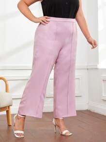 Pantalones acampanados con costura con diseño - Lila Púrpura - Ver 4