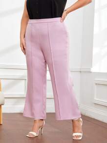 Pantalones acampanados con costura con diseño - Lila Púrpura - Ver 5