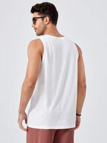 Manfinity VCAY Men Tropical Print Tank - White - View 2