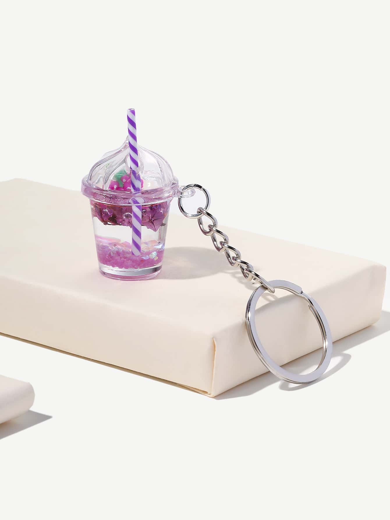 可愛飲料迷你吊飾鑰匙圈