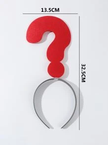 Question Mark Decor Costume Headband Halloween - Multicolor - View 3