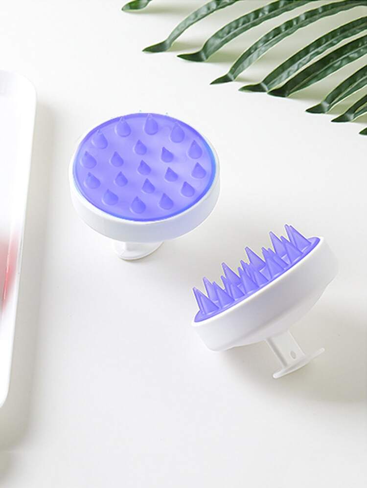 1 cái bàn chải massage da đầu hai tông màu - Nhiều màu - Xem 5