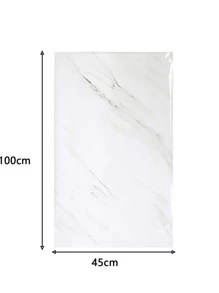 1pc Marble Print Wall Paper, Modern PVC Marble Pattern Wall Adhesive Roll For Home Decoration - White - View 4