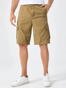 Manfinity 男士翻蓋口袋工裝短褲