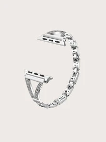 Correa de reloj de acero inoxidable compatible con Apple Watch - Plateado - Ver 1