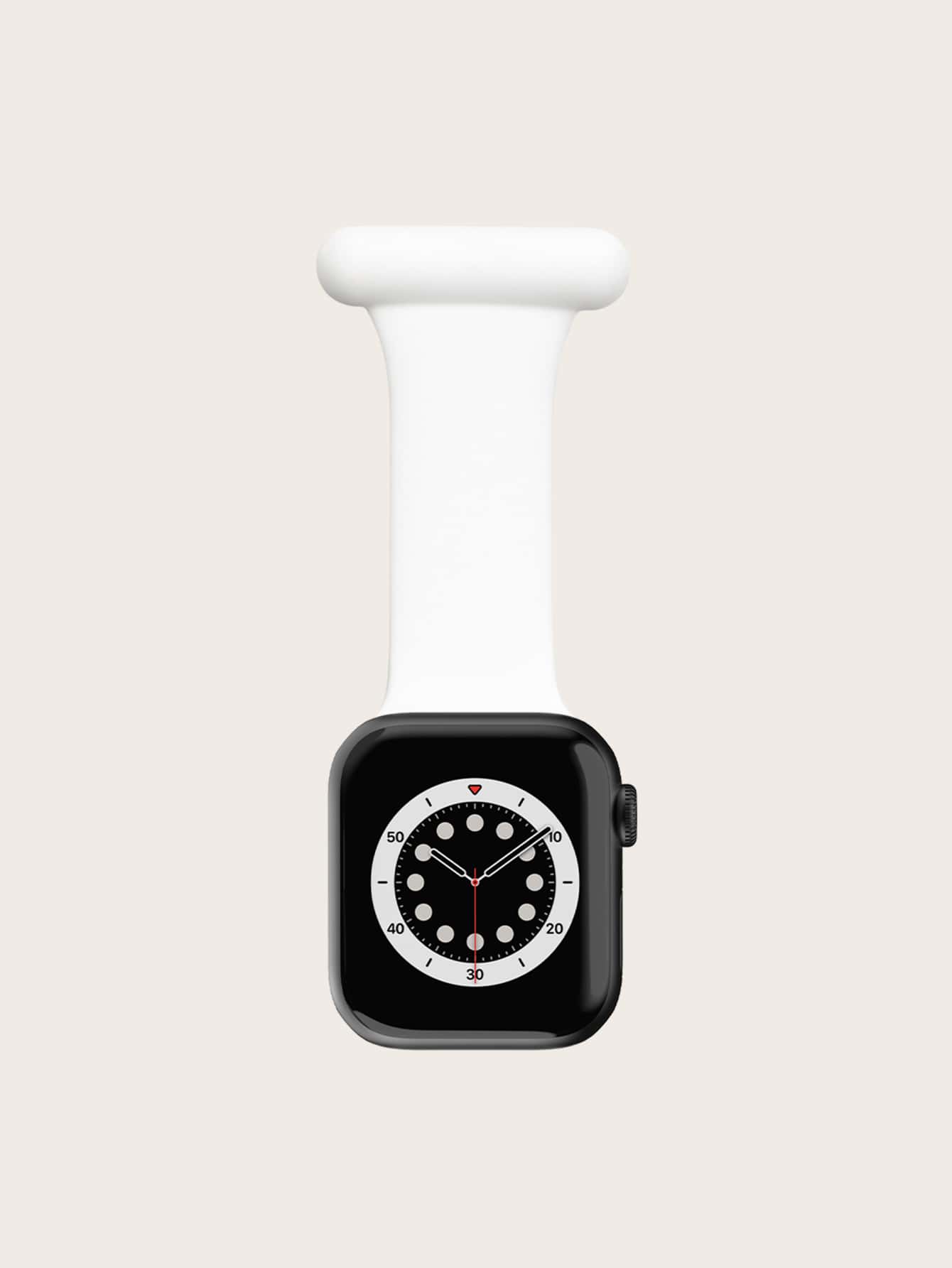 Dây đeo đồng hồ silicone Nurse Pin tương thích với Apple Watch - trắng - Xem 1