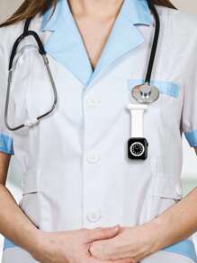 Dây đeo đồng hồ silicone Nurse Pin tương thích với Apple Watch - trắng - Xem 7