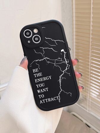 1 st. Matt Brev Teckning Mönster Telefonfall , Blixt Telefonfall Kompatibel med iPhone Och Samsung , iPhone , Galaxy Telefonfall , iPhone 11 Fodral , iPhone 13 Fodral , iPhone 15 Fodral , Telefonfall