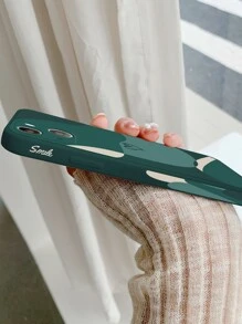 绿色拼图TPU心形手机壳，带挂绳，适用于 11、12、13、14、15、15 Pro、15 Plus、15 Pro Max以及三星系列手机，国际版，非国内版。 - 墨綠色 - 查看 5