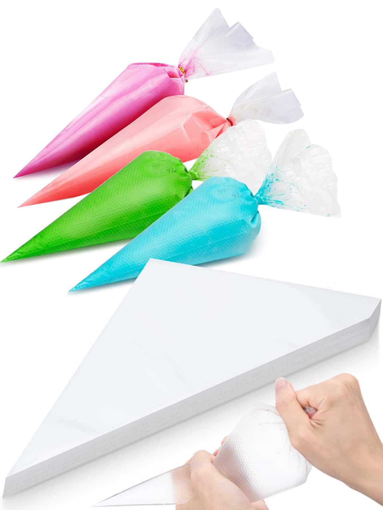 10pcs Clear Piping Bag, Disposable Pastry Bag For Baking - White - View 1