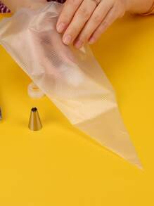 10pcs Clear Piping Bag, Disposable Pastry Bag For Baking - White - View 4