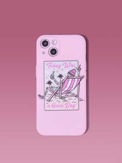 Alterfanart Y2K Revival Skeleton Pattern Phone Case