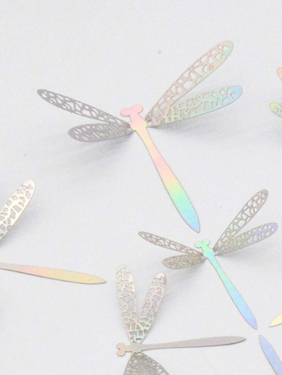 12 cái rỗng Dragonfly Sticker - Bạc - Xem 1