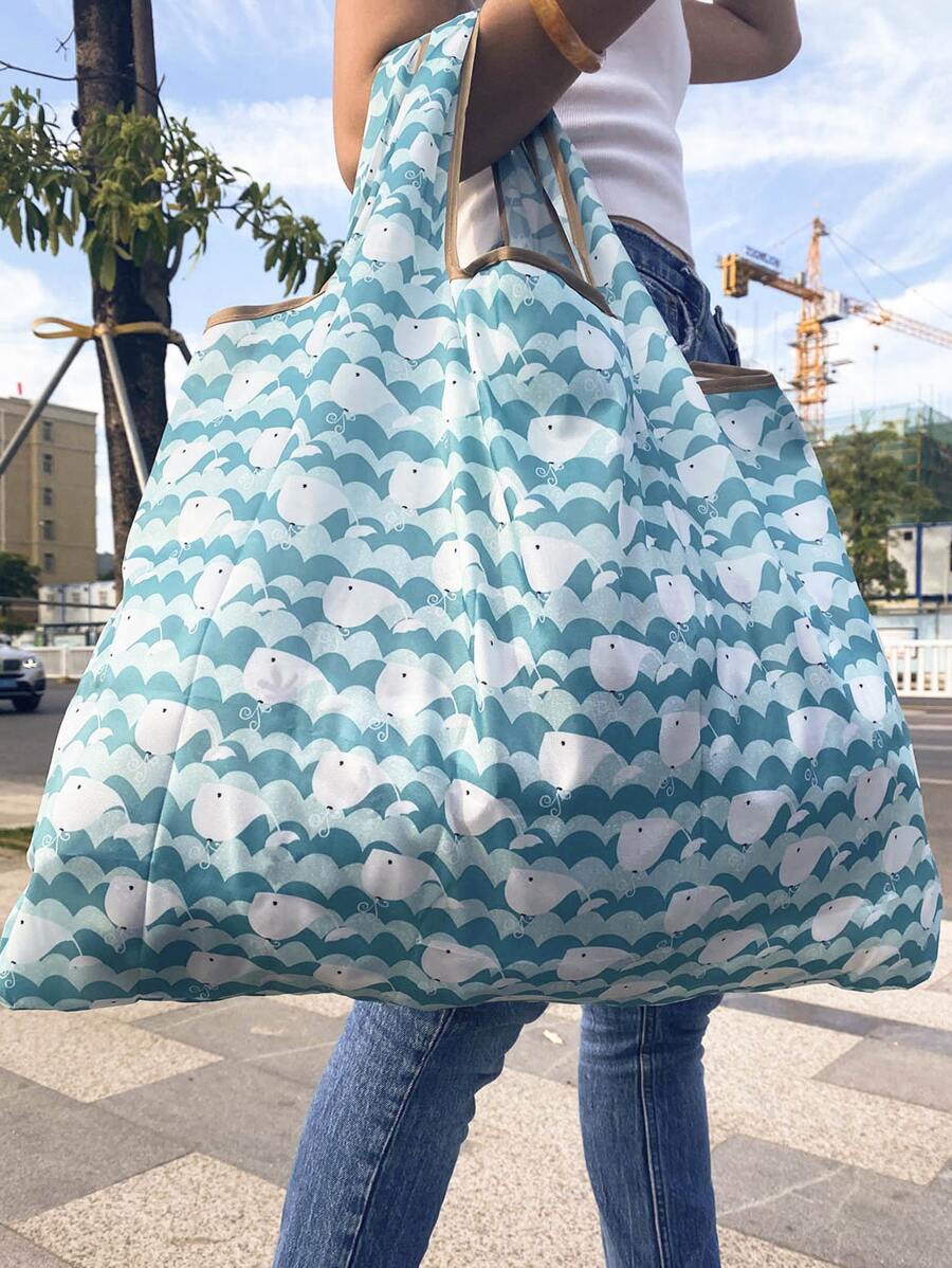 All Over Print Large Capacity Shopper Bag - Multicolor - View 1