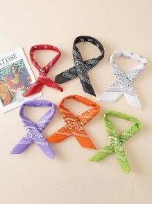 6pcs Kids Paisley Pattern Bandana - Multicolor - View 1
