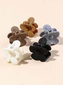5 piezas Garra de pelo con diseño de flor - Multicolor - Ver 1