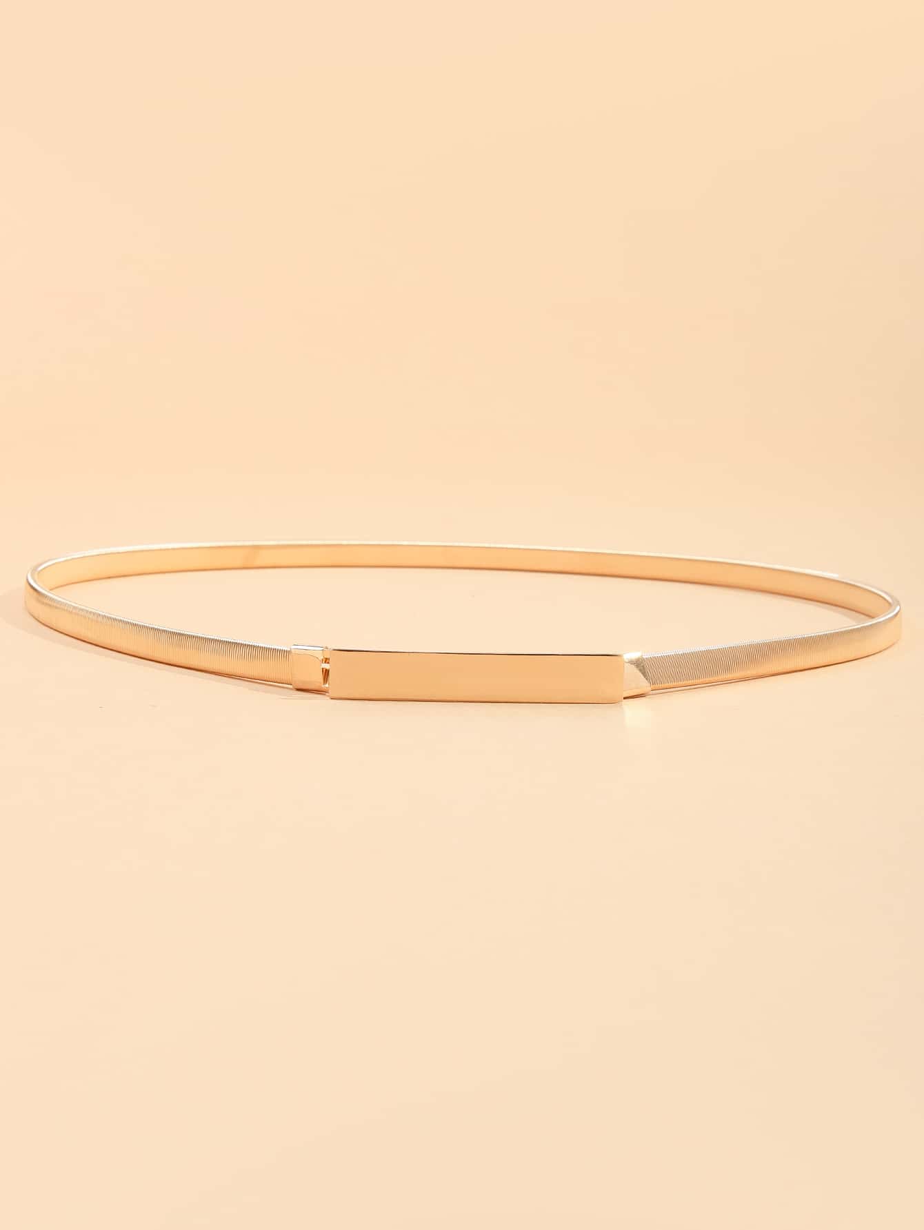 Minimalist Fashionable Elastic Metal Waist Chain, Suitable For Pairing With Jeans