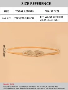 Knot Buckle Skinny Belt - Gold - View 5