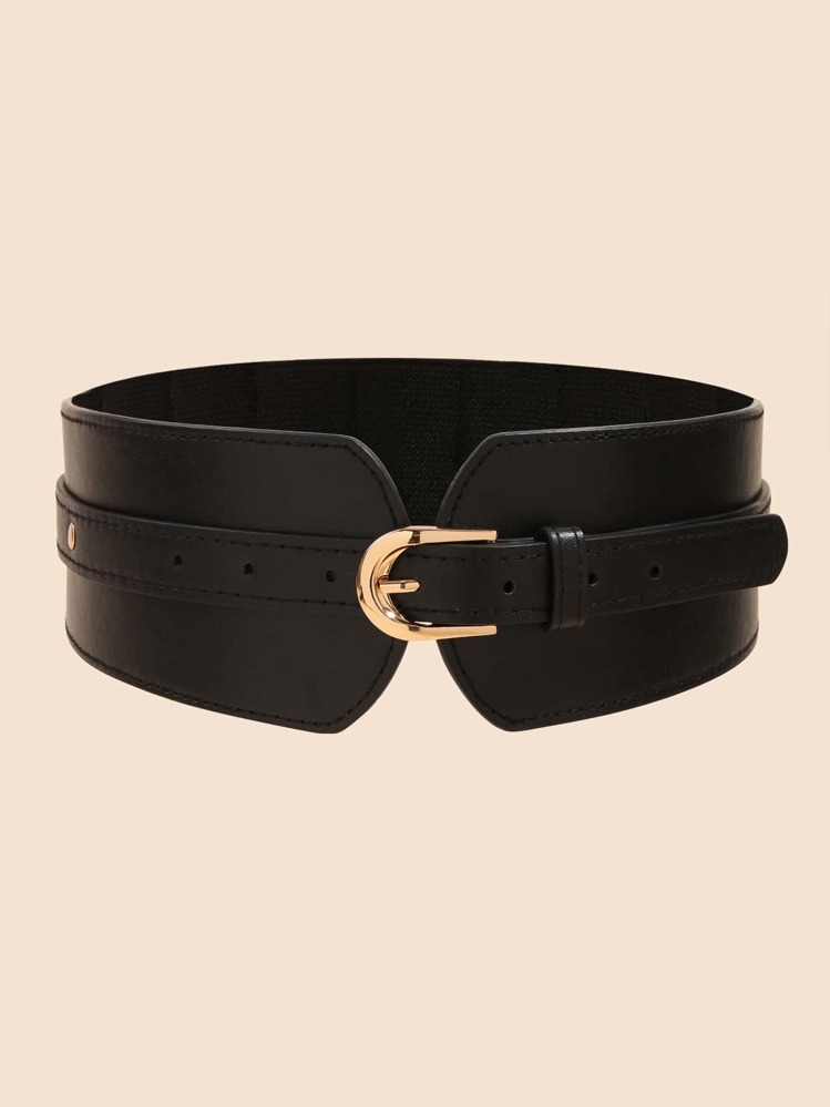 1 pièce Ceinture de taille femme à boucle unique multicolore, pour robe, port quotidien, Halloween, été, école, automne, Halloween, ceinture noire