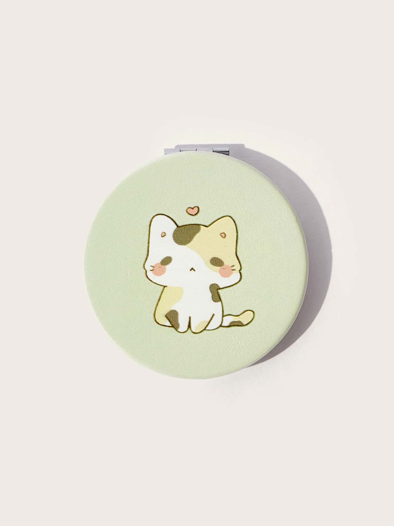 SHEIN 1pc Cartoon Pattern Mini Mirror - Blue - View 1