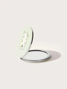 SHEIN 1pc Cartoon Pattern Mini Mirror - Blue - View 3