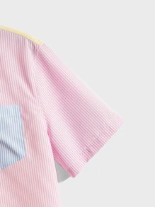 Manfinity VCAY Men Vertical Striped Polo Neck Shirt - Multicolor - View 4