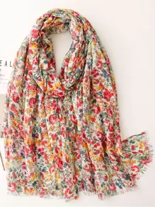 1 件 花卉印花围巾 波西米亚风 女士围巾 适合所有场合 配饰 女士 情人节