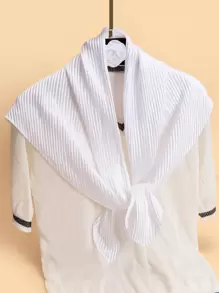 1 Stück plissierter einfarbiger Schal Damen großer quadratischer Schal minimalistisches Bandana, Haarband, Stirnband, ideal um Ihren Look aufzuwerten